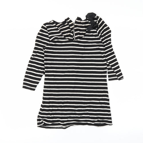 generation Girls Black Striped  Tunic T-Shirt Size 14-15 Years