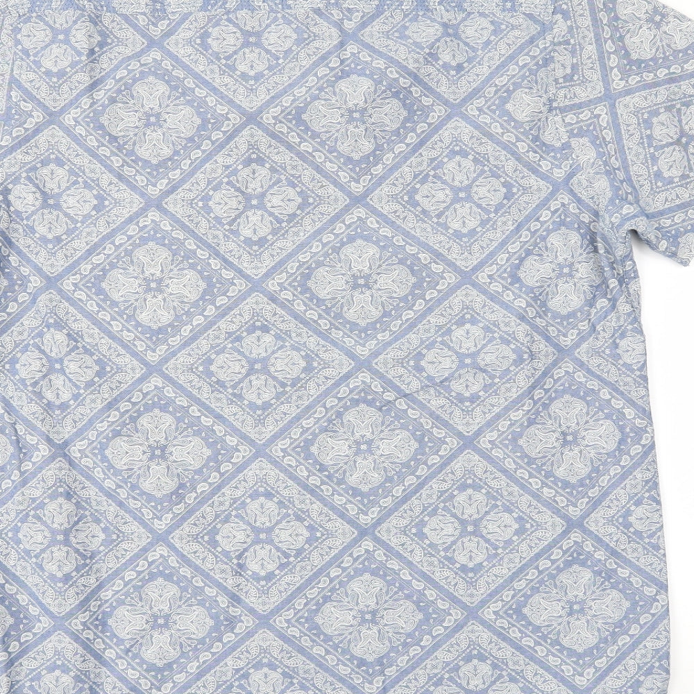Cedar Wood State Mens Blue Paisley   Button-Up Size L