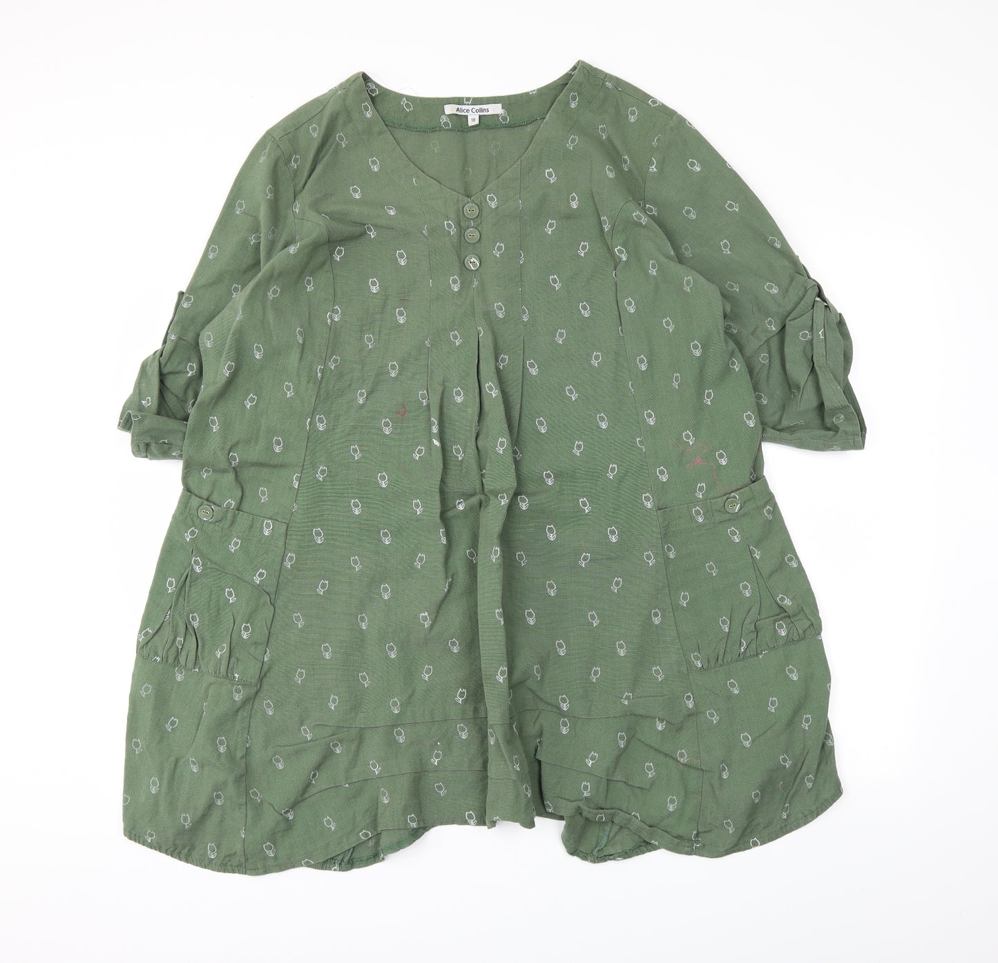 Alice Collins Womens Green   Basic Blouse Size 18