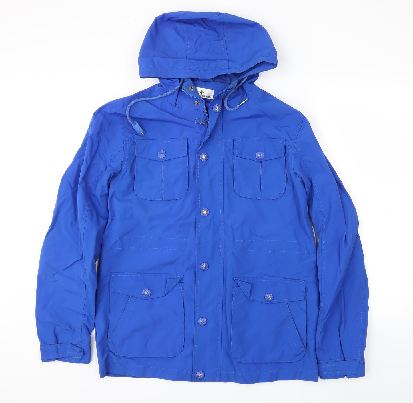 Stone Island Mens Blue   Rain Coat Coat Size L