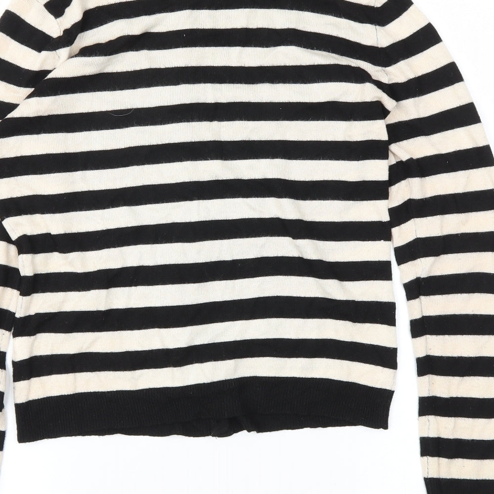 Atmosphere Womens Black Striped  Cardigan Jumper Size 8