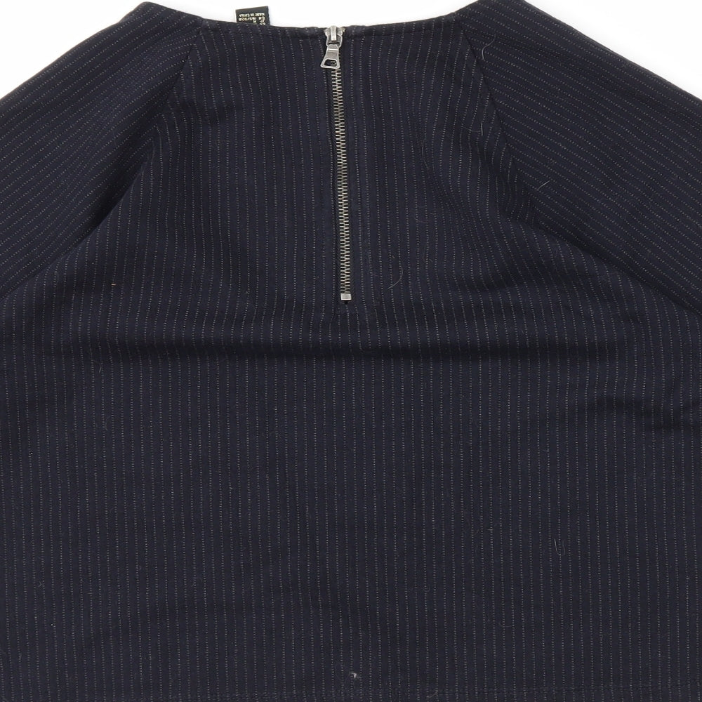 forever21 Womens Blue   Cropped T-Shirt Size M