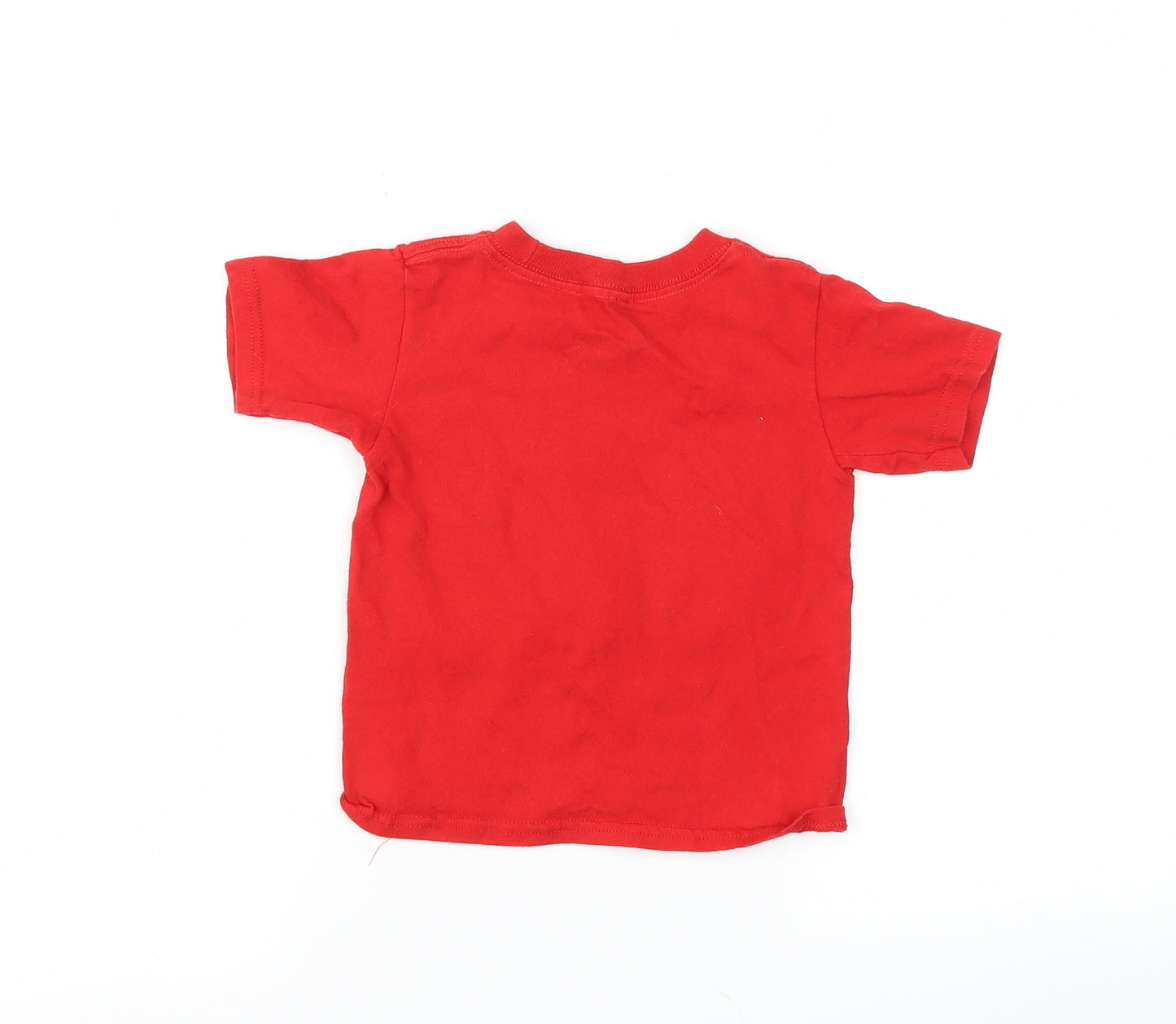 Disney Girls Red   Basic T-Shirt Size 18-24 Months