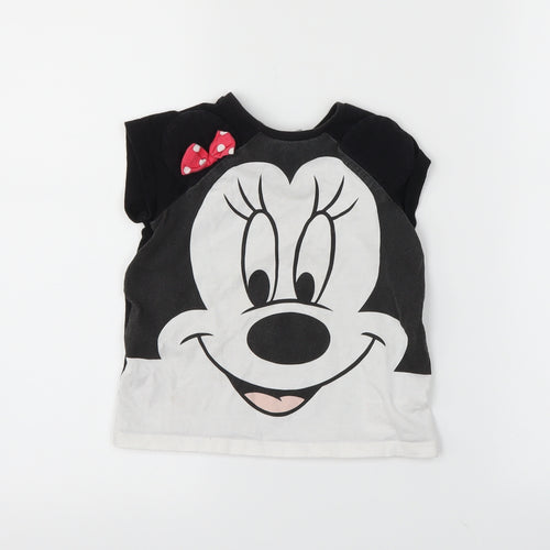 H&M Girls Black   Basic T-Shirt Size 18-24 Months