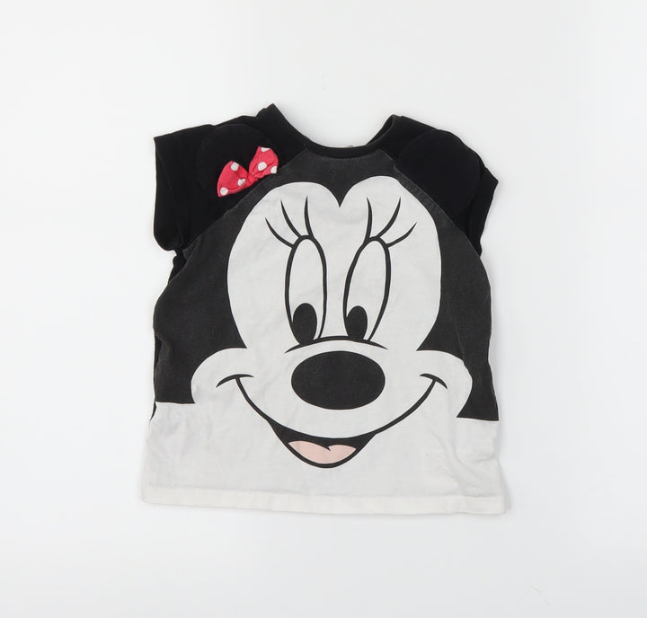 H&M Girls Black Basic T-Shirt Size 18-24 Months
