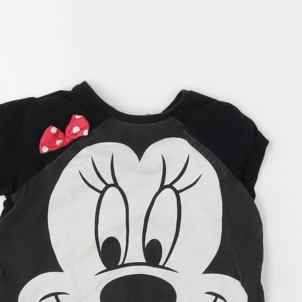 H&M Girls Black   Basic T-Shirt Size 18-24 Months
