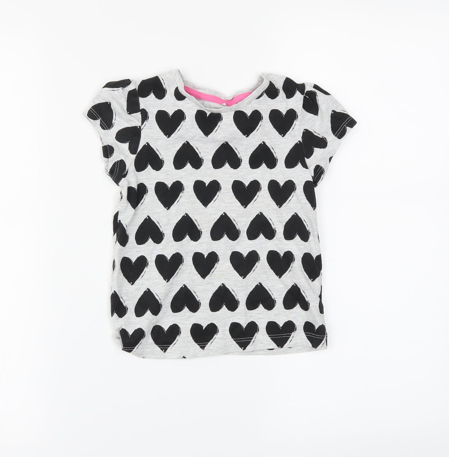 George Girls Grey   Basic T-Shirt Size 4-5 Years