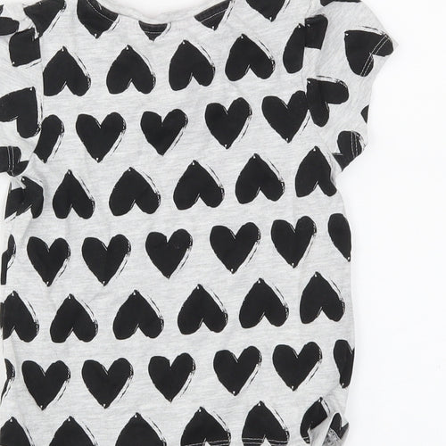 George Girls Grey   Basic T-Shirt Size 4-5 Years