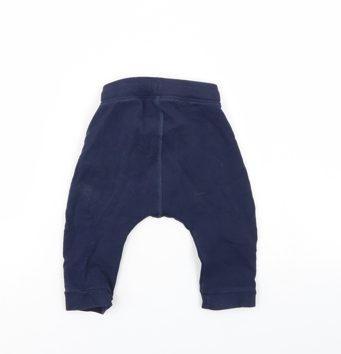 M&S Boys Blue   Sweatpants Leggings Size 9-12 Months