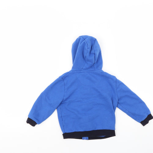 Rebel Boys Blue   Full Zip Hoodie Size 2-3 Years