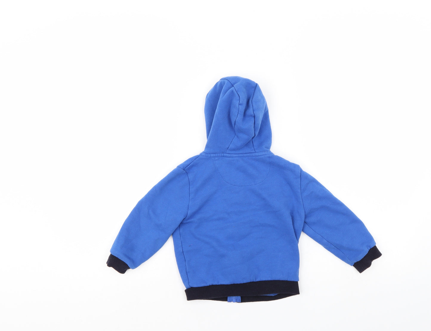 Rebel Boys Blue   Full Zip Hoodie Size 2-3 Years