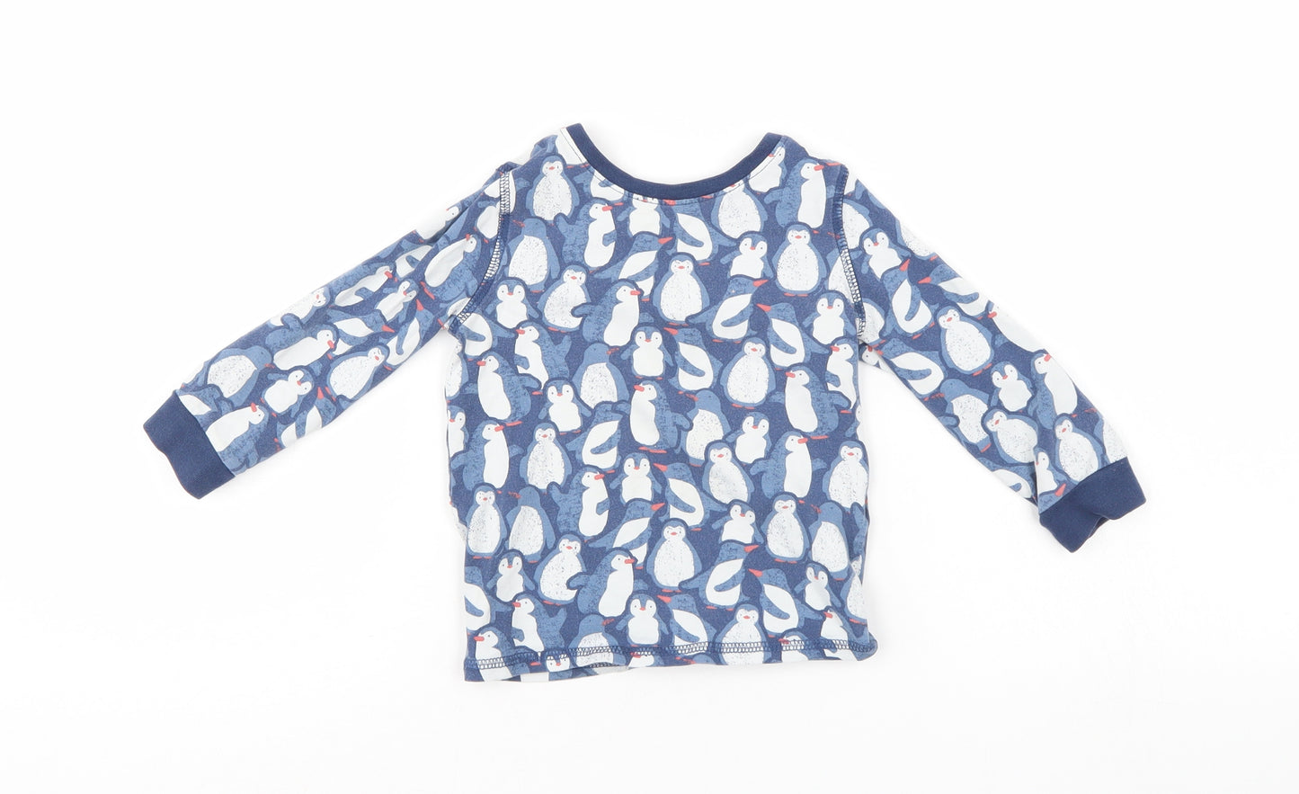 M&S Boys Blue Animal Print   Pyjama Top Size 12-18 Months
