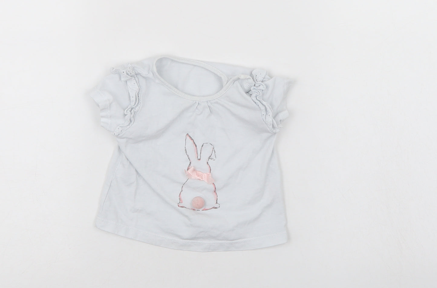 Preworn Baby Blue   Basic T-Shirt Size 3-6 Months