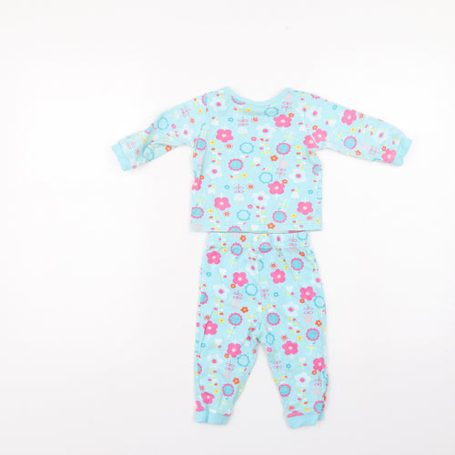 George Baby Multicoloured Floral   Pyjama Set Size 9-12 Months