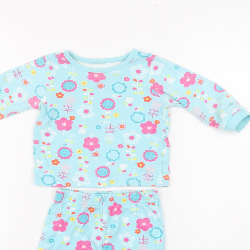 George Baby Multicoloured Floral   Pyjama Set Size 9-12 Months