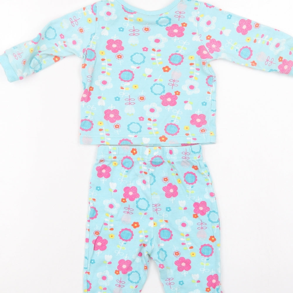 George Baby Multicoloured Floral   Pyjama Set Size 9-12 Months