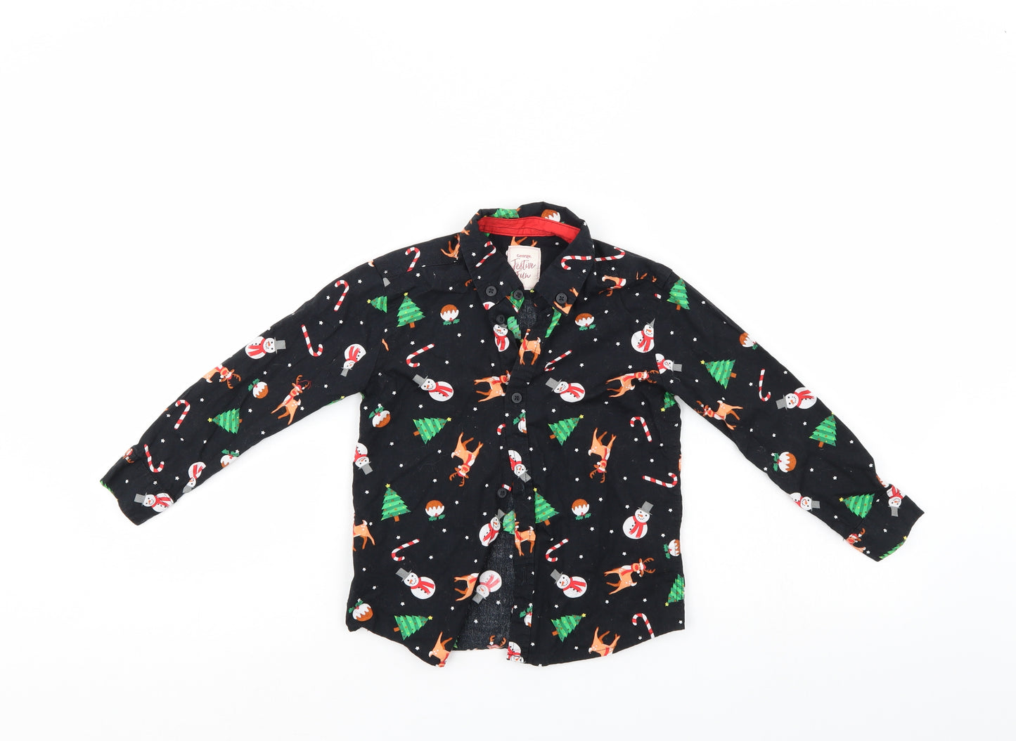 George Boys Black Animal Print  Basic Casual Size 3-4 Years  - Christmas