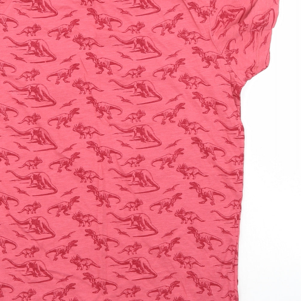 George Boys Red Animal Print  Basic T-Shirt Size 11-12 Years