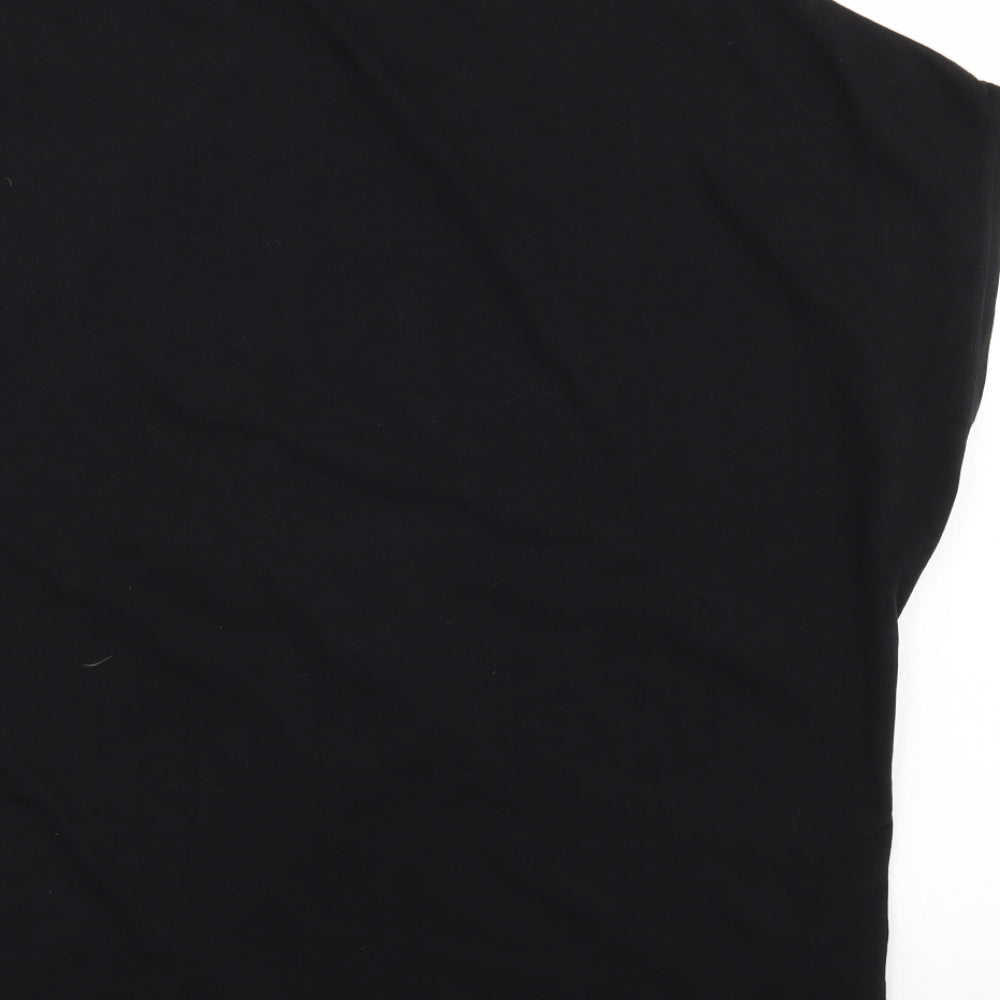 Be Jelous Womens Black   Basic T-Shirt Size M  - Baggy Look