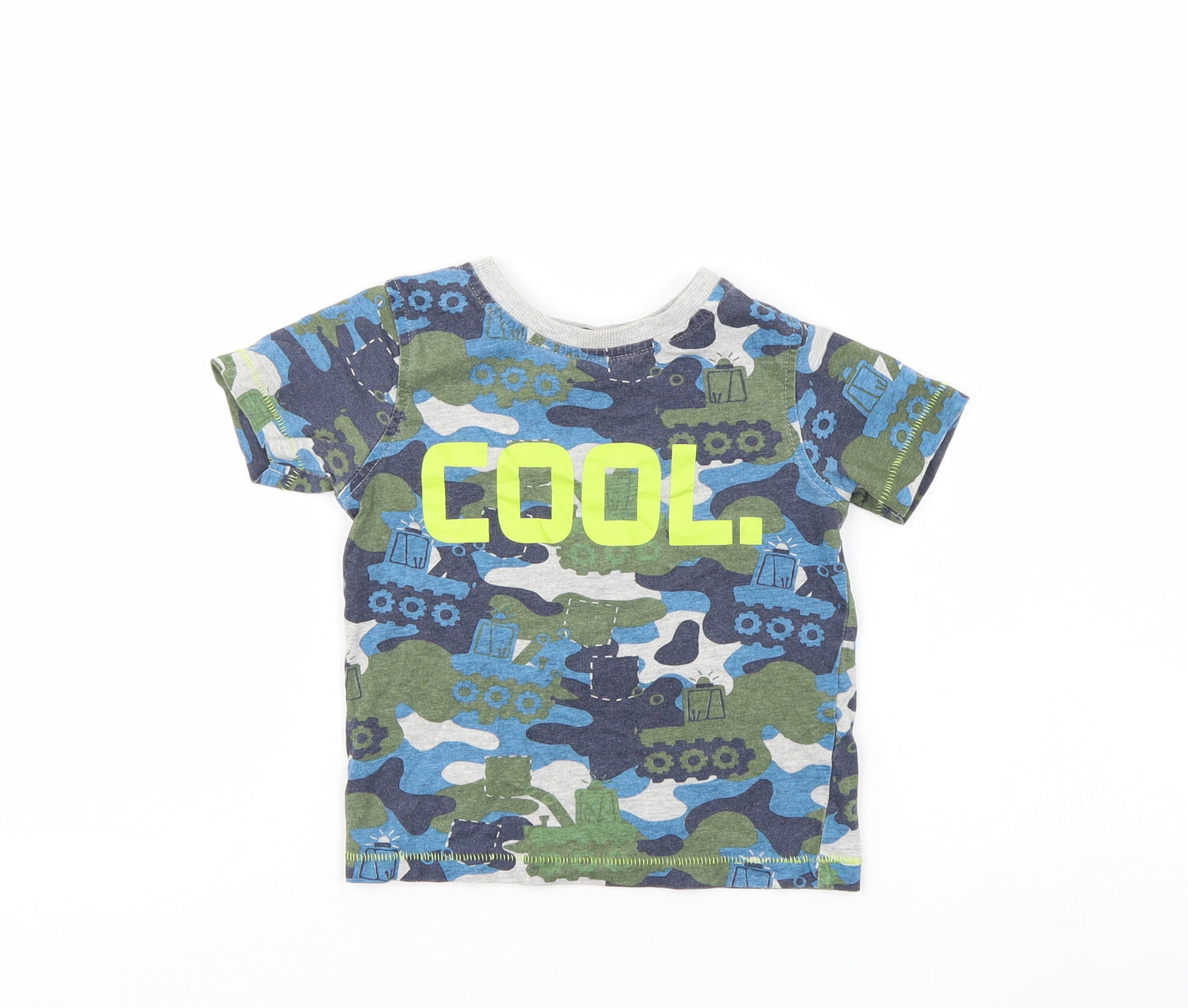 George Boys Multicoloured Camouflage  Basic T-Shirt Size 2-3 Years