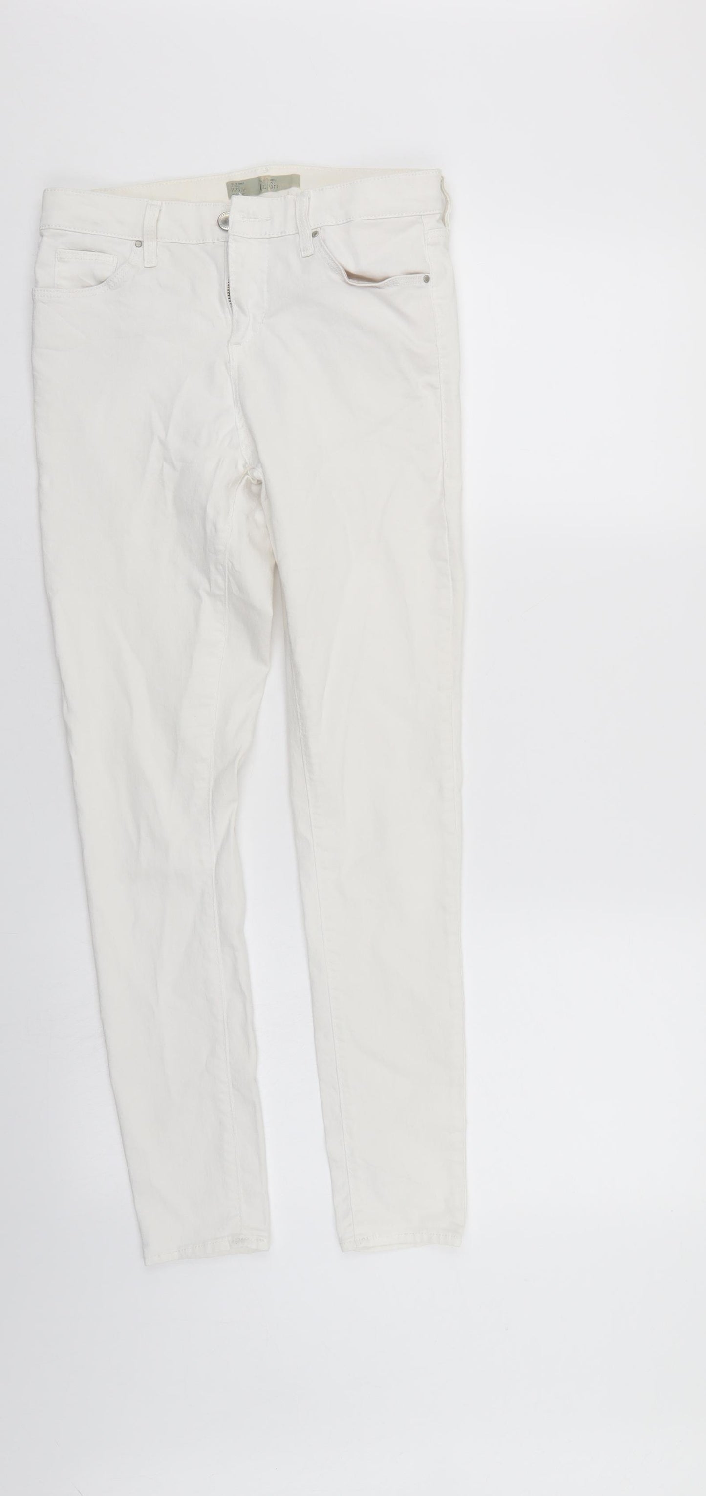 Top Shop Mens White  Denim Straight Jeans Size 28 L30 in