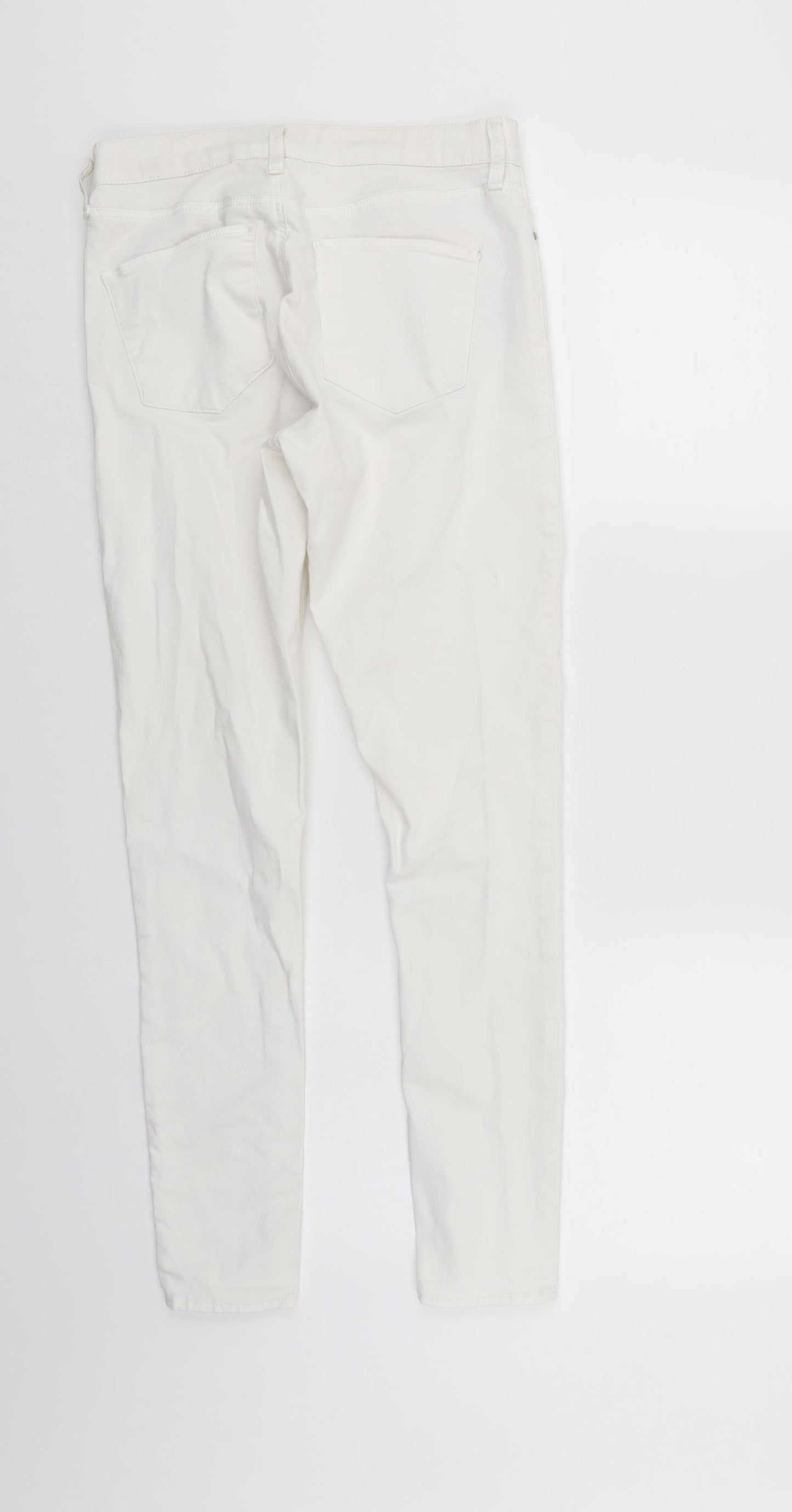 Top Shop Mens White  Denim Straight Jeans Size 28 L30 in