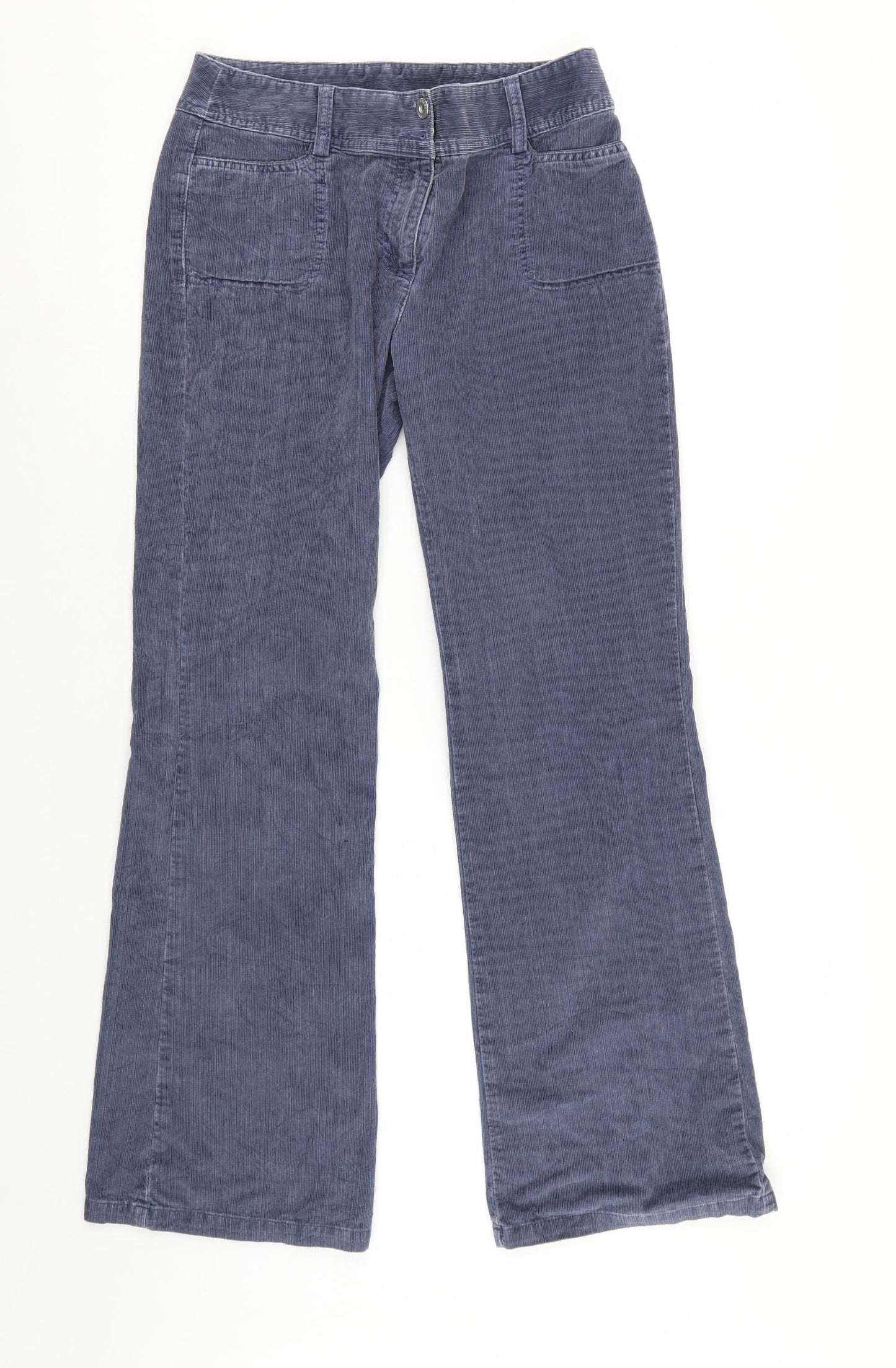 NEXT Womens Blue  Corduroy Bootcut Jeans Size 10 L30 in