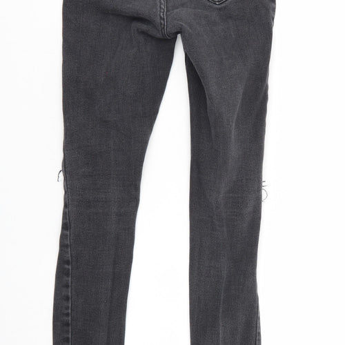 New Look Girls Black  Denim Skinny Jeans Size 12 Years - DISTRESSED