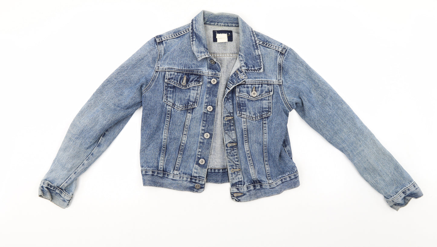 Nautica Womens Blue  Denim Jacket  Size S
