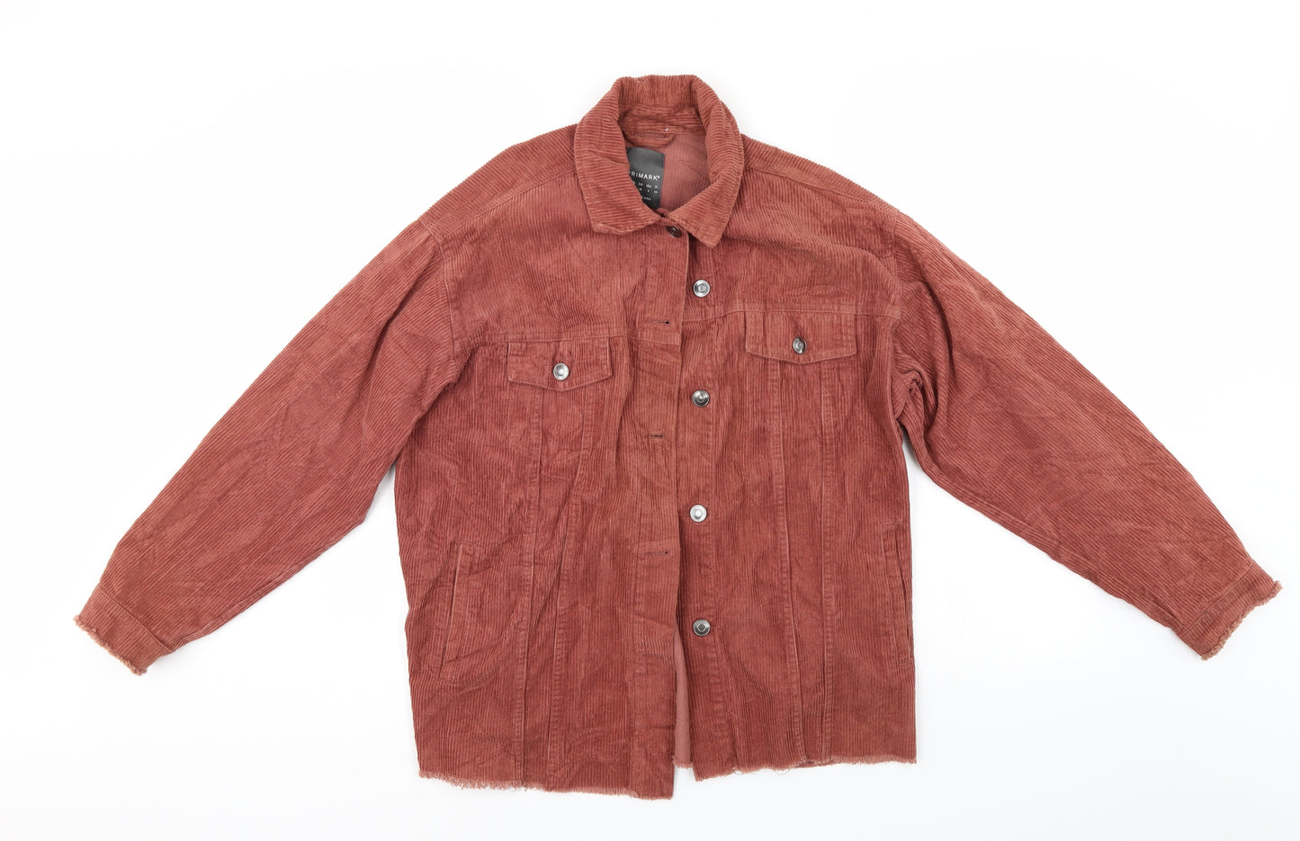 Primark Womens Brown  Corduroy Jacket  Size 8  - Distressed around trim