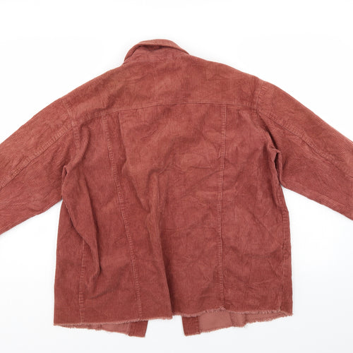 Primark Womens Brown  Corduroy Jacket  Size 8  - Distressed around trim