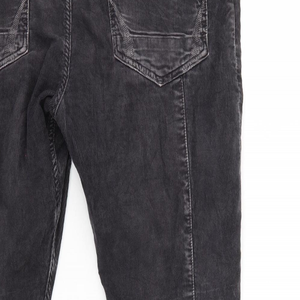AllSaints Mens Black  Corduroy Trousers  Size 32 L26 in
