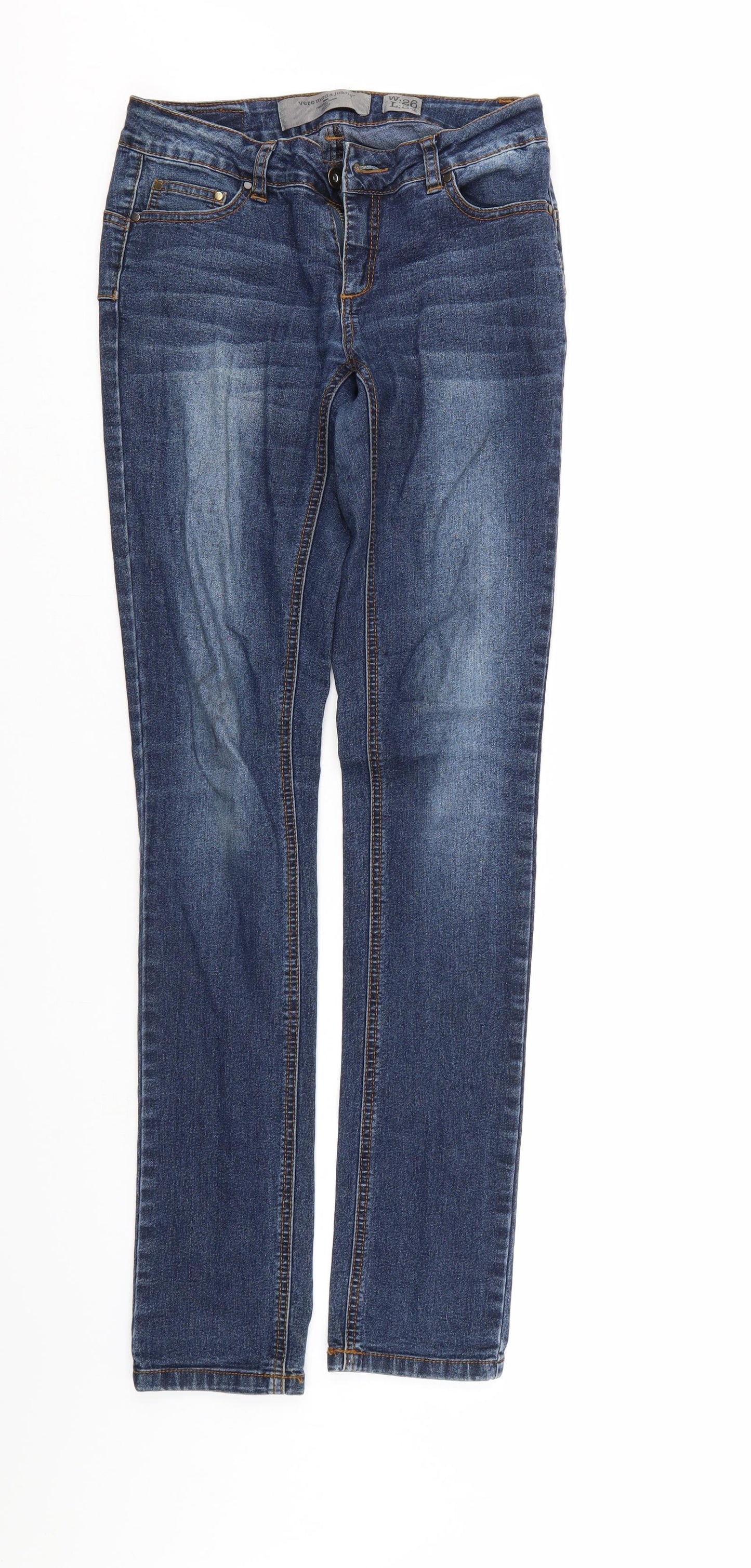 VERO MODA Mens Blue  Denim Straight Jeans Size 26 L34 in