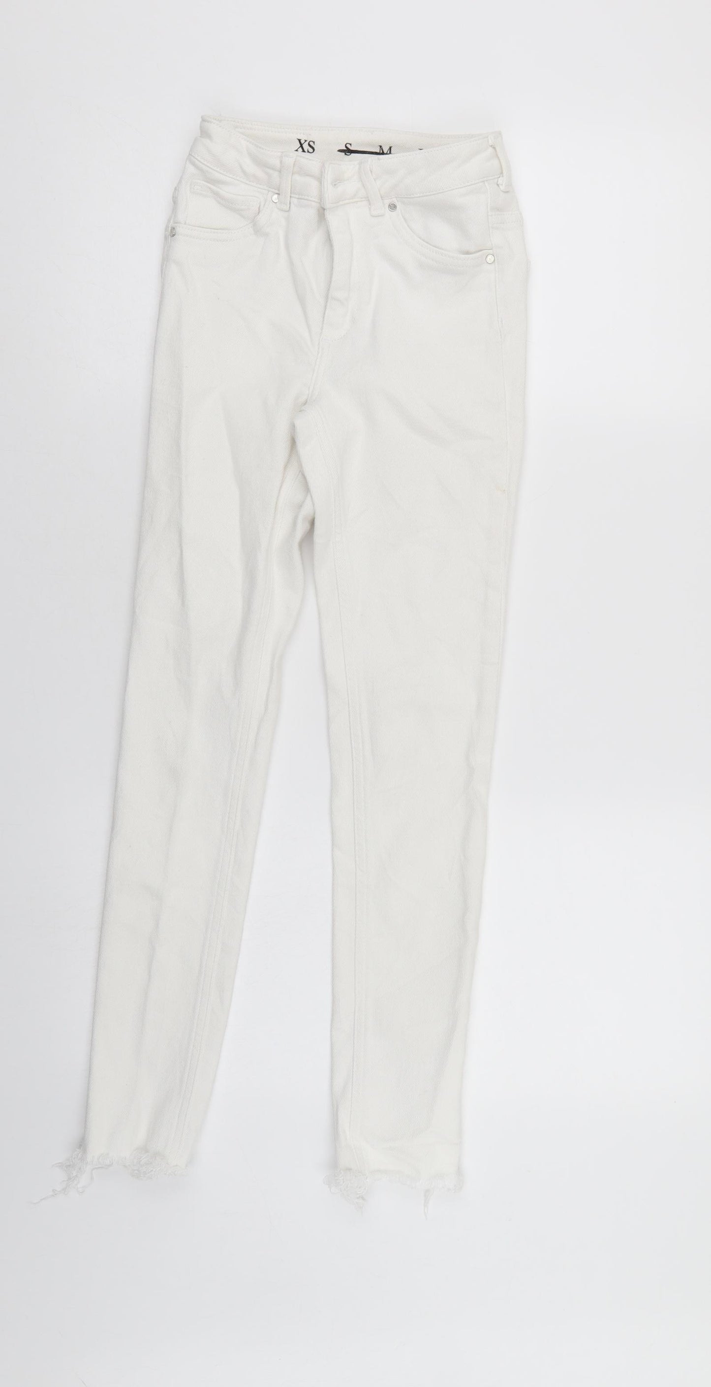 Never Denim Womens White  Denim Capri Jeans Size XS L26 in