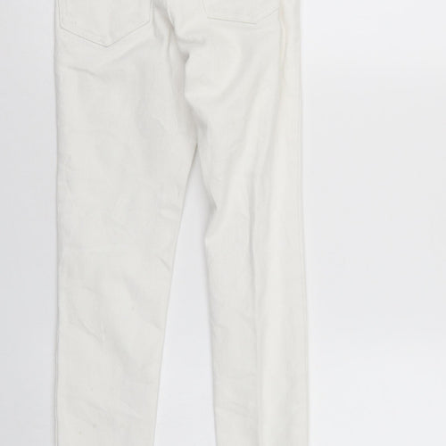 Never Denim Womens White  Denim Capri Jeans Size XS L26 in