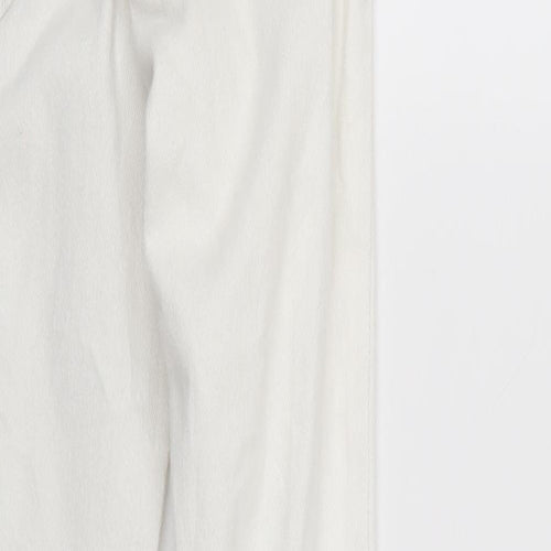 Never Denim Womens White  Denim Capri Jeans Size XS L26 in
