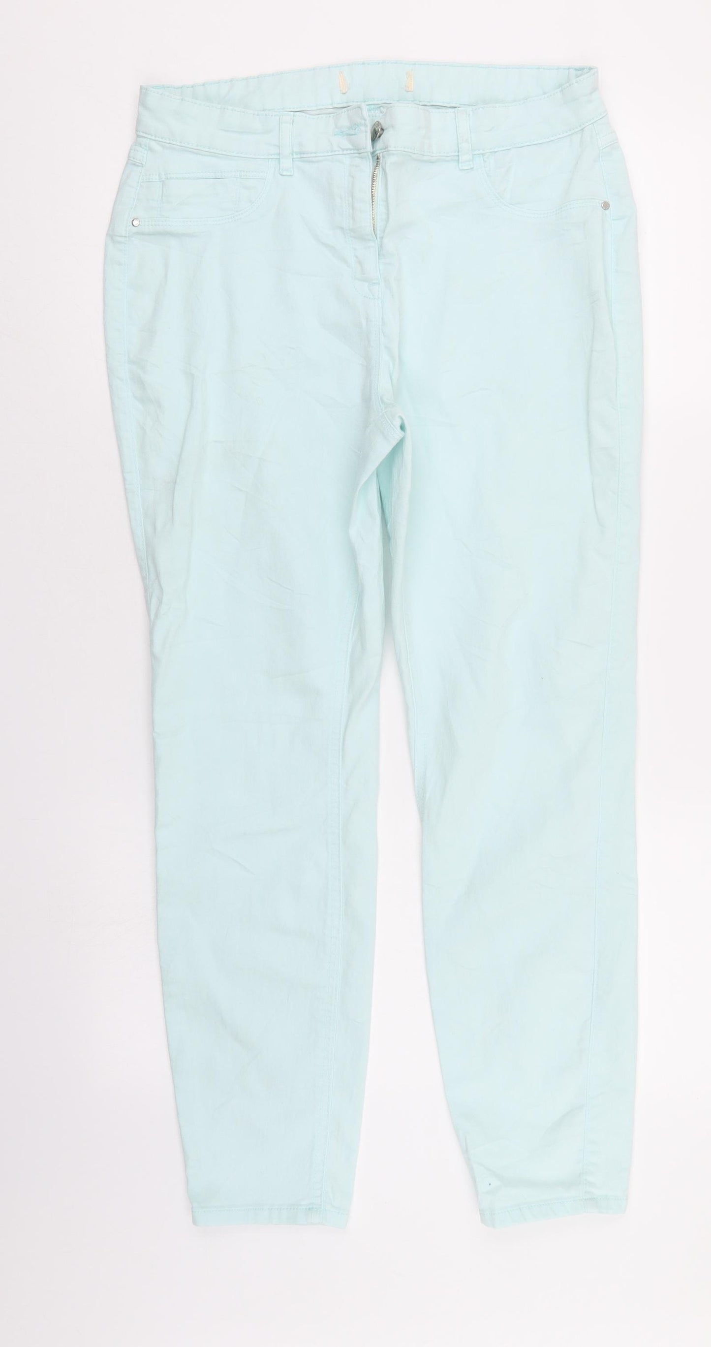 Preworn Womens Blue  Denim Skinny Jeans Size 30 in L28 in - Very pale Blue