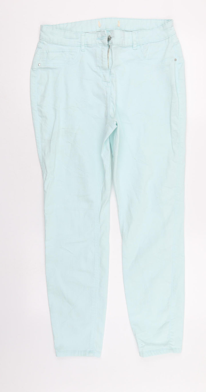 Preworn Womens Blue  Denim Skinny Jeans Size 30 in L28 in - Very pale Blue
