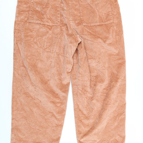 Autograph Womens Beige  Corduroy Cropped Trousers Size 14 L25 in