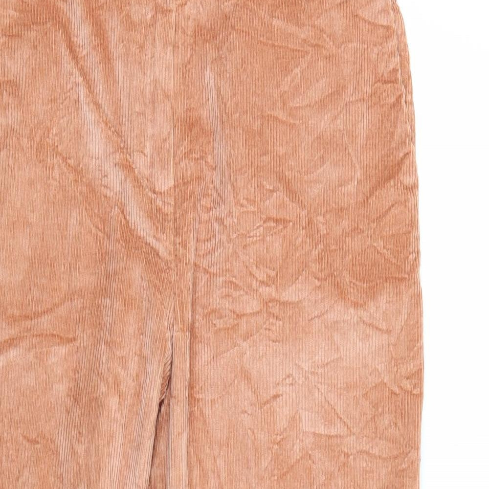 Autograph Womens Beige  Corduroy Cropped Trousers Size 14 L25 in