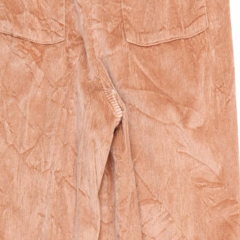 Autograph Womens Beige  Corduroy Cropped Trousers Size 14 L25 in