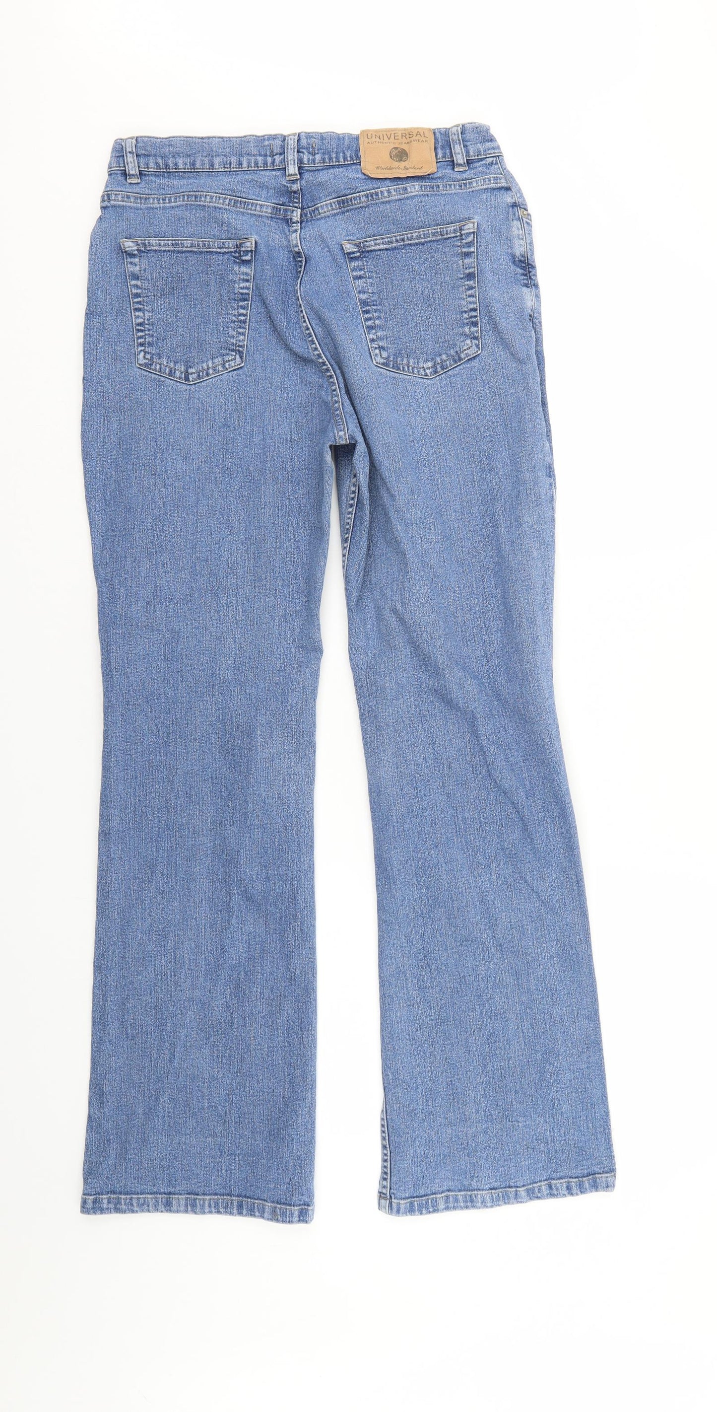 Universal Womens Blue  Denim Bootcut Jeans Size 14 L29 in