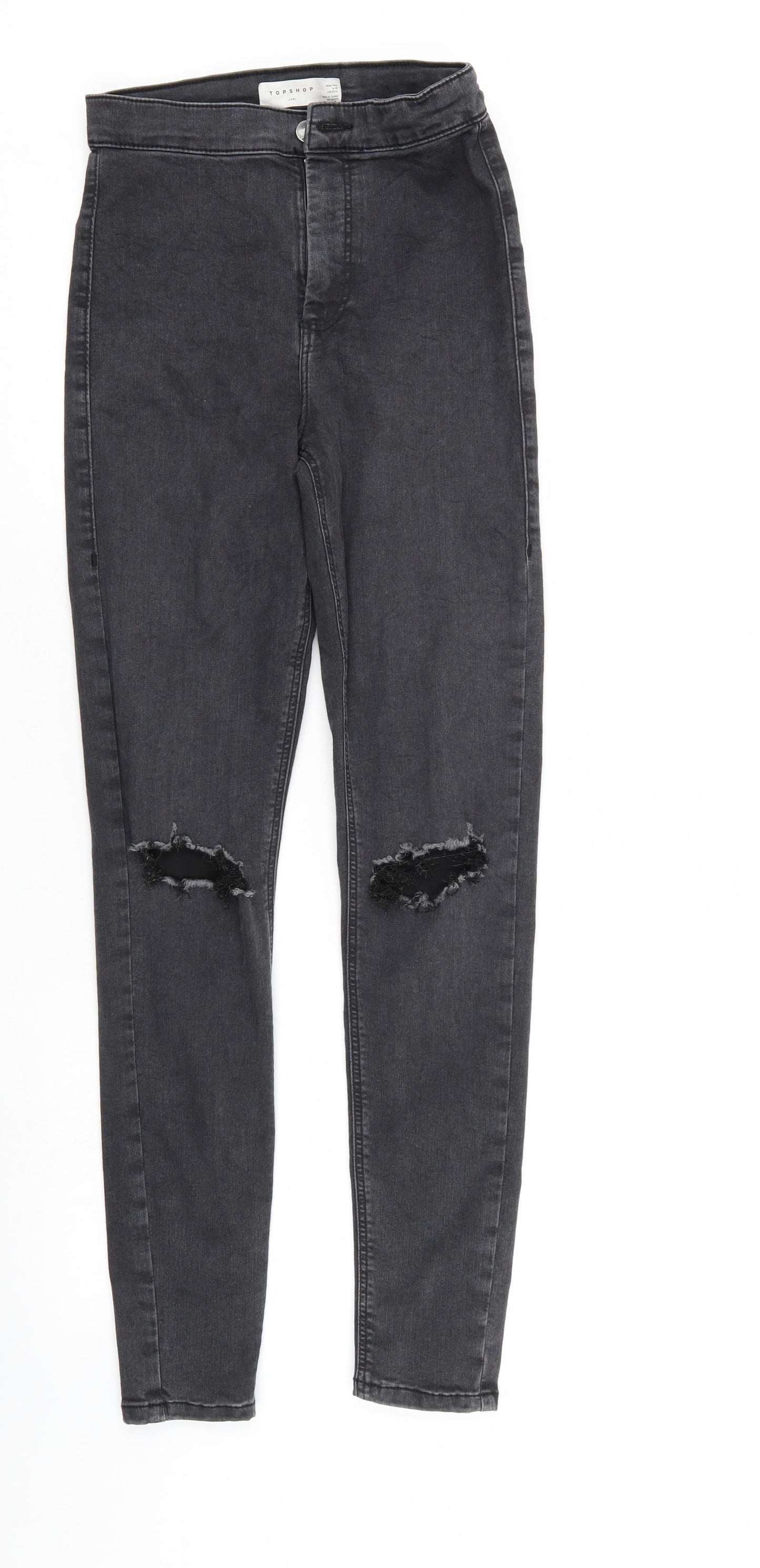 Top Shop Mens Black  Denim Skinny Jeans Size 28 L32 in