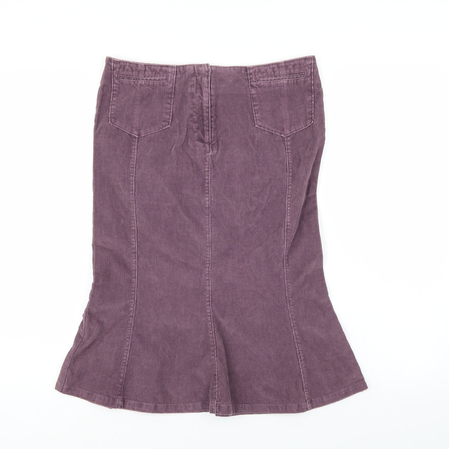 Divided Womens Purple  Corduroy Tulip Skirt Size 14