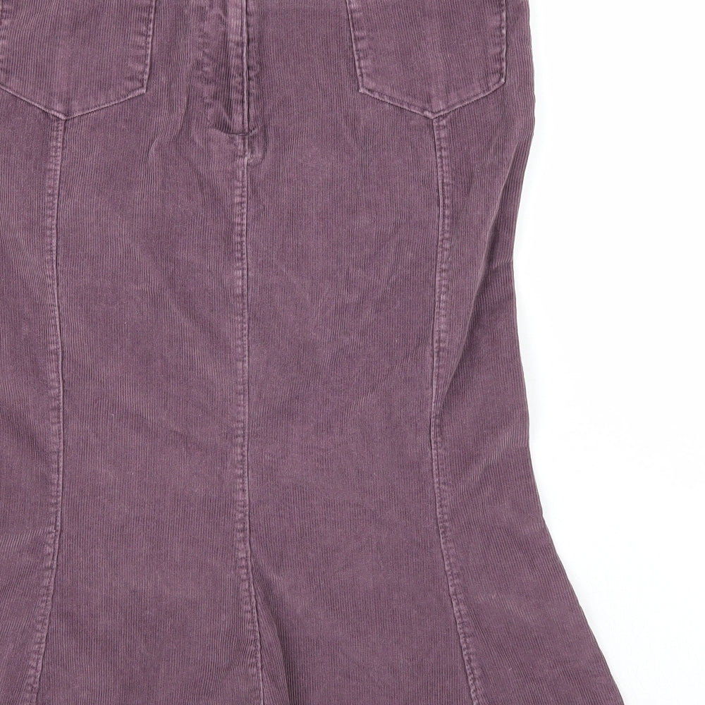 Divided Womens Purple  Corduroy Tulip Skirt Size 14