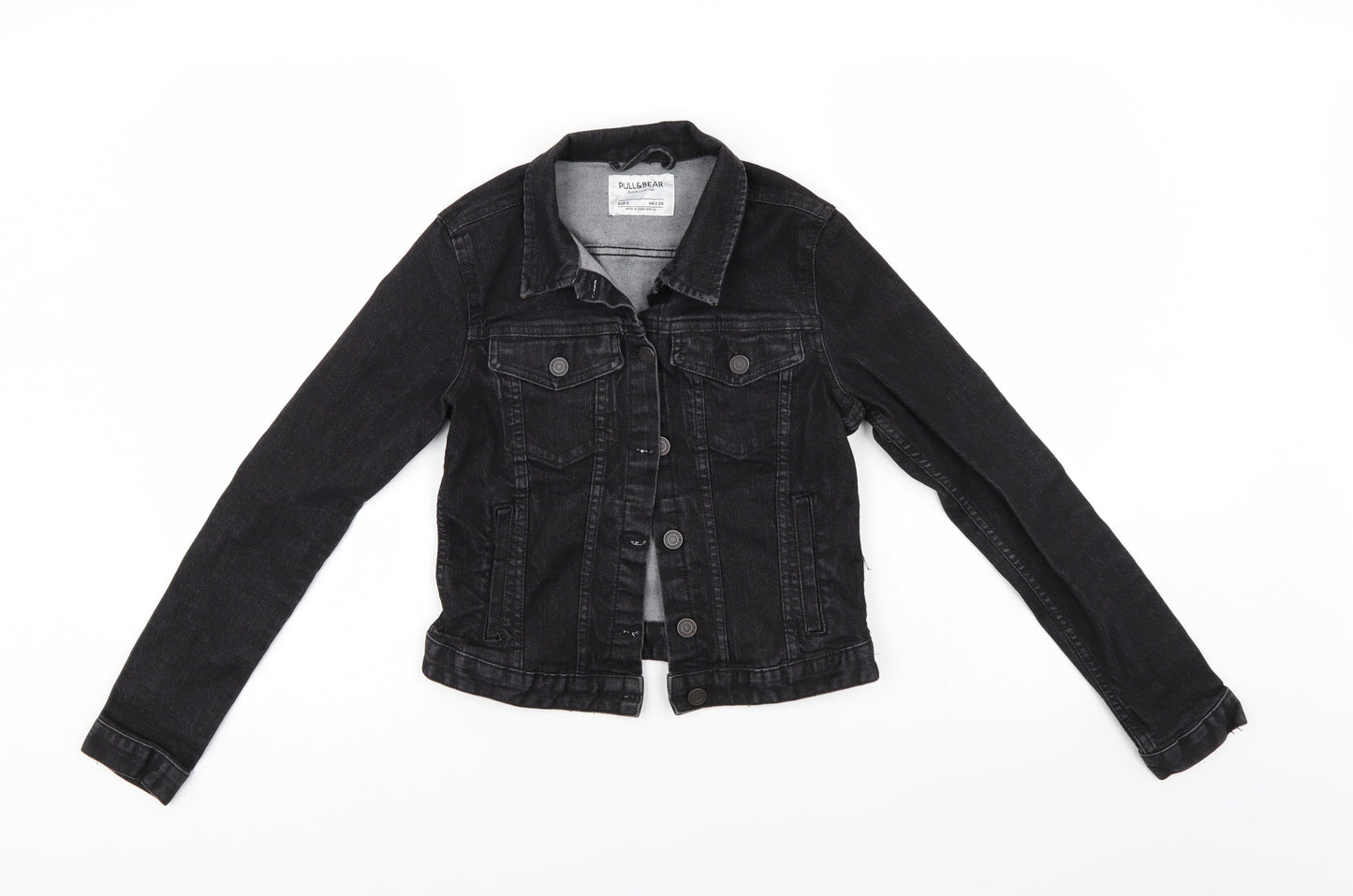 Pull&Bear Womens Black  Denim Jacket  Size S