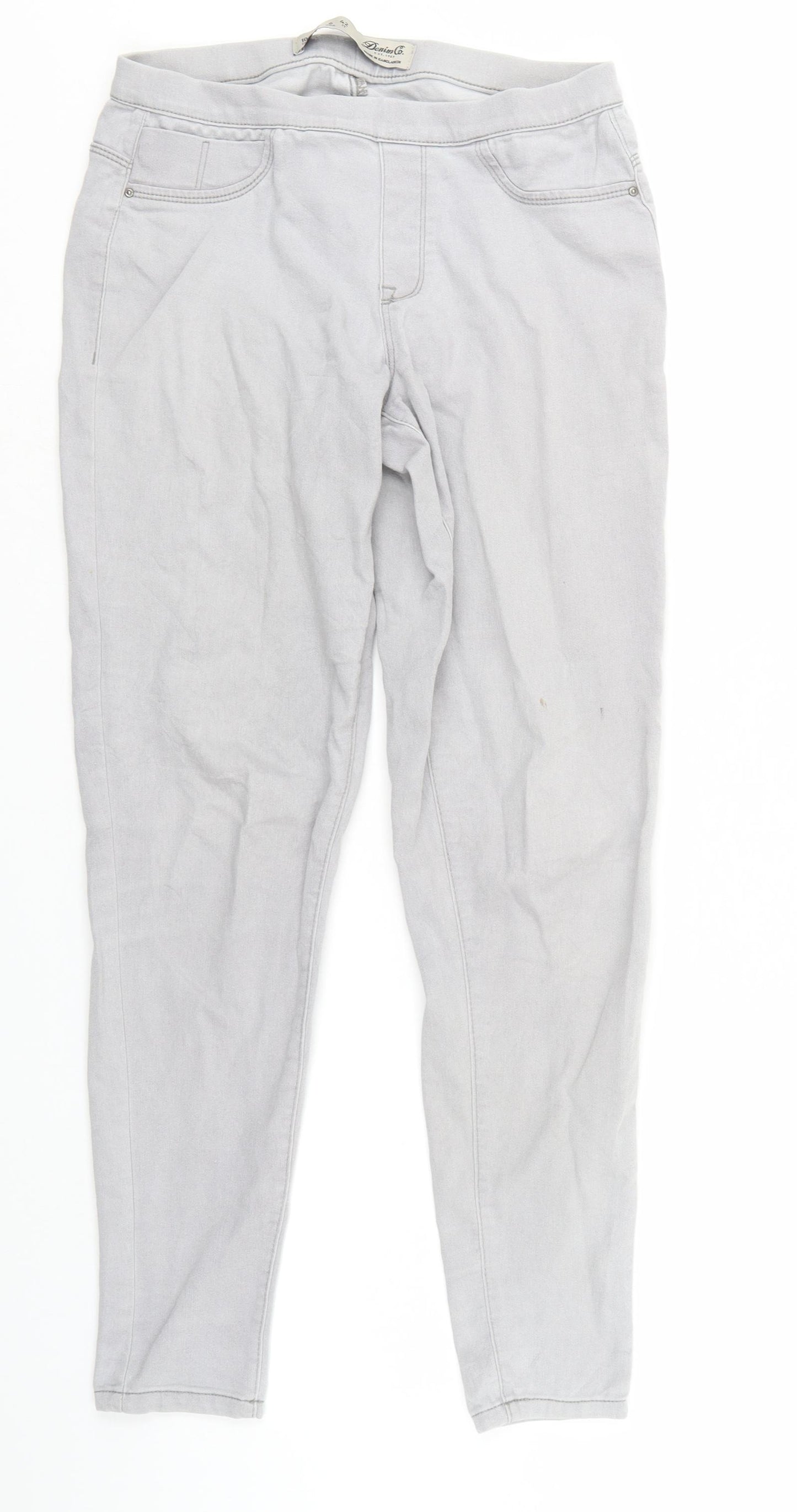 Denim & Co. Womens Grey  Denim Jegging Jeans Size 10 L28 in