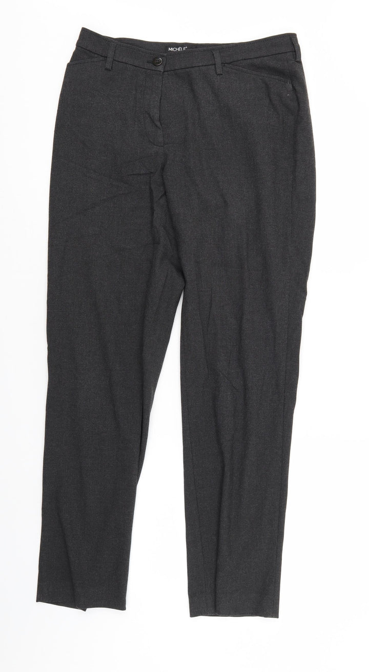 MICHELE Womens Grey Trousers Size 12 L30 in