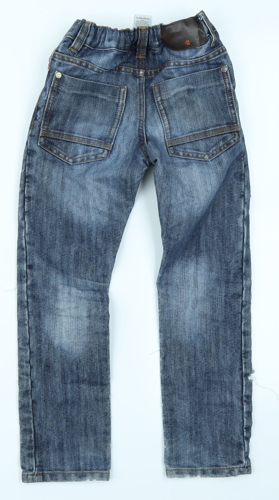 NEXT Boys Blue  Denim Straight Jeans Size 6 Years - Ripped knee