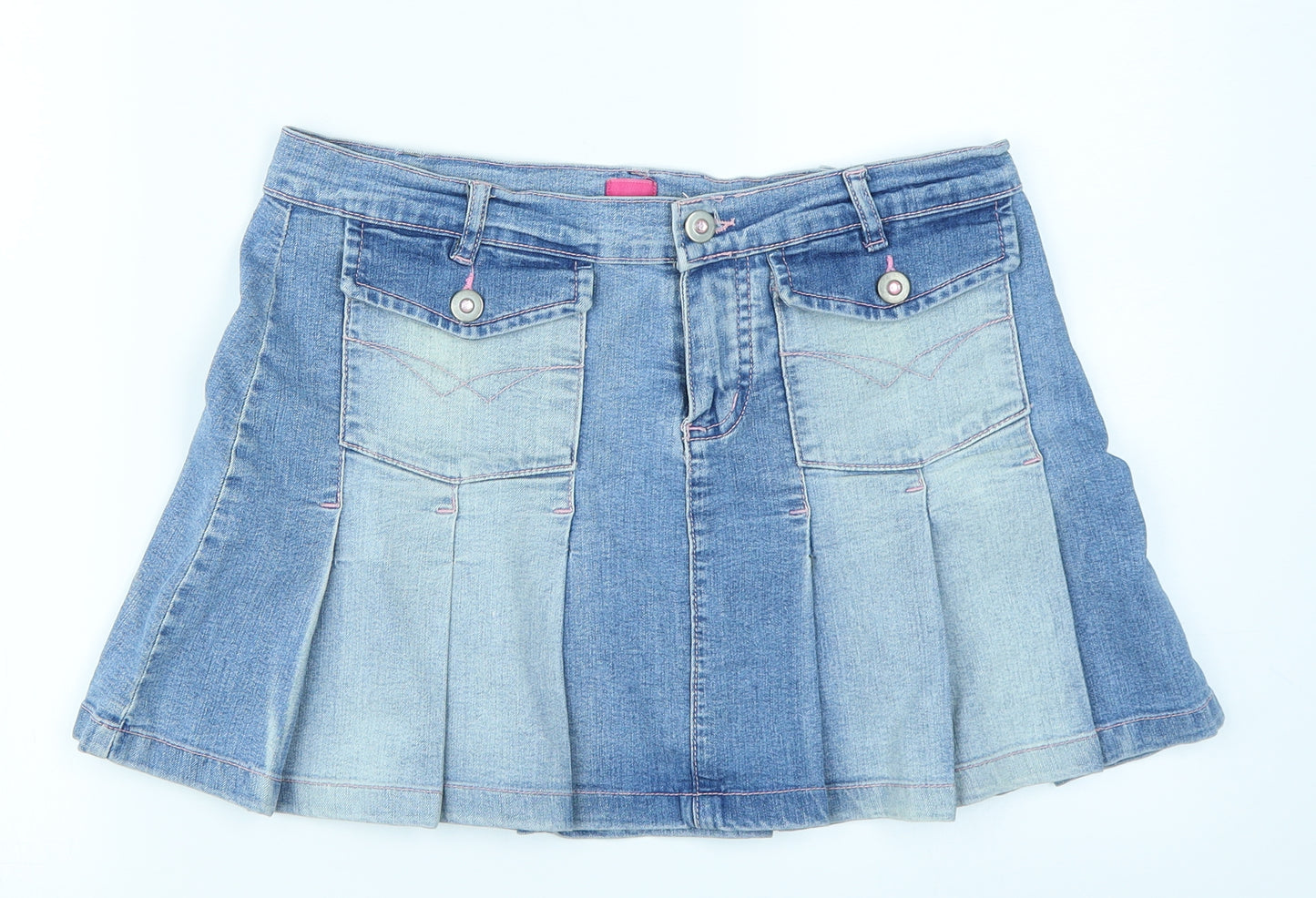 New Look Womens Blue  Denim Flare Skirt Size 12